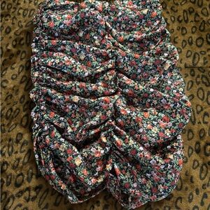 Zara Black Floral Mini Skirt